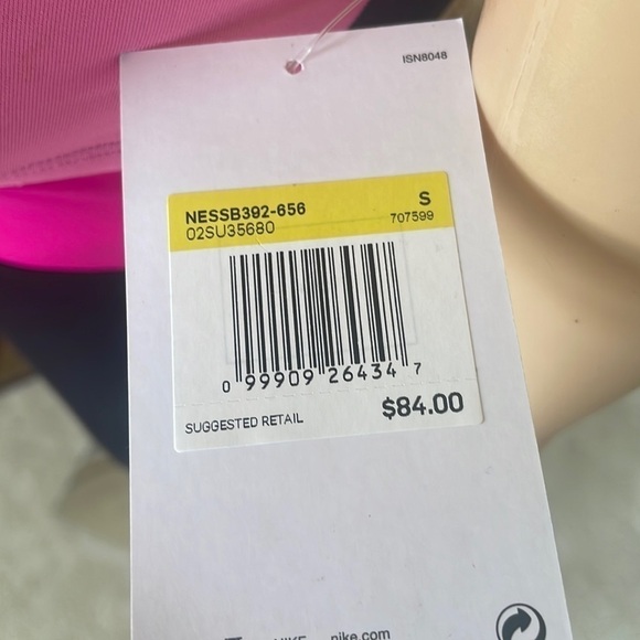 Brand New Nike Black & Pink Racerback One-Piece Sport Colorblock Swimsuit - Picture 5 of 14